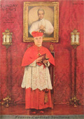 1950 Vintage Sunday News Magazine Cover ~ Cardinal Spellman Photo