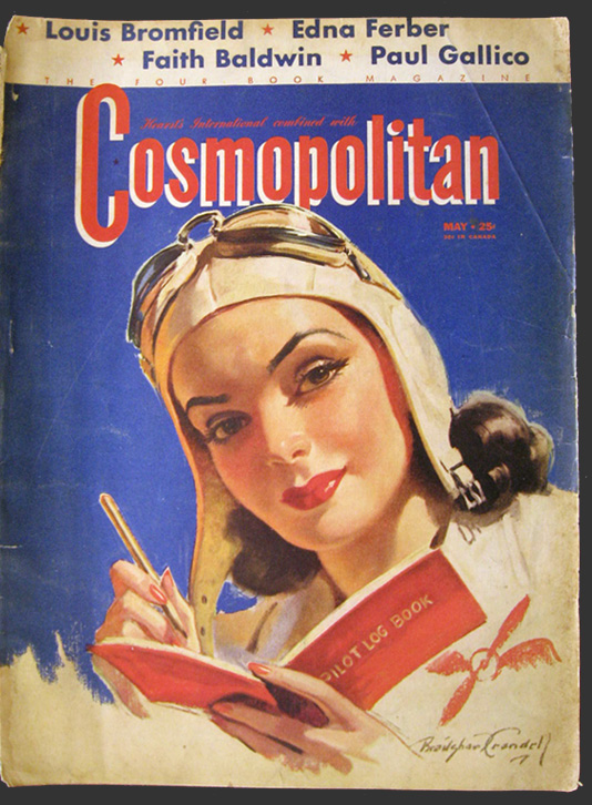 1941 Cosmopolitan Magazine Cover ~ Bradshaw Crandell, Lady Pilot