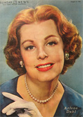 1953 Vintage Sunday News Magazine Cover ~ Arlene Dahl Photo