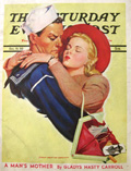 1940 Saturday Evening Post Cover ~ Sailor & Cheating Girlfriend