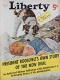 1938 Liberty Magazine Cover ~ Dog Wakes Sleeping Boy ~ DIana Thorne