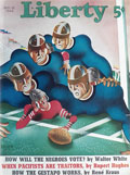 1940 Liberty Magazine Cover ~ Football Tackle