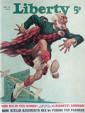 1940 Liberty Magazine Cover ~ Old Guy in Kilt Runs For Free Cigars