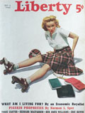 1940 Liberty Magazine Cover ~ Roller Skater Takes a Tumble