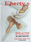 1940 Liberty Magazine Cover ~ Lovely Ice Skater ~ Victor Tchetchet