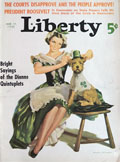 1938 Liberty Magazine Cover ~ St. Patrick's Day Irish Woman & Dog