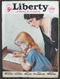 1931 Liberty Magazine Cover ~ Child Sketches Teacher
