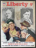 1940 Liberty Magazine Cover ~ Men Argue Over Roosevelt vs. Willkie