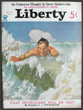 1934 Liberty Magazine Cover ~ Ocean Swim, Faces In The Water