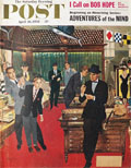 1958 Saturday Evening Post Cover ~ Shopping For Fishing Gear