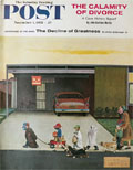 1958 Saturday Evening Post Cover ~ Halloween Trick or Treaters