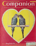 1940 Woman's Home Companion Cover ~ Blue Budgies Parakeets