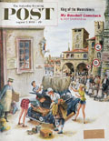 1958 Saturday Evening Post Cover ~ American Girls Tour Italy