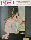 1958 Saturday Evening Post Cover ~ Thunder Frightens Kids