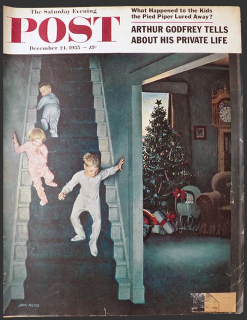 1955 Saturday Evening Post Cover ~ Christmas Morning