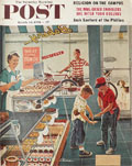 1958 Saturday Evening Post Cover ~ Boys Want Donuts