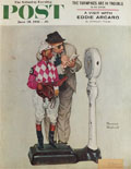 1958 Saturday Evening Post Cover ~ Jockey Eddie Arcaro ~ Norman Rockwell