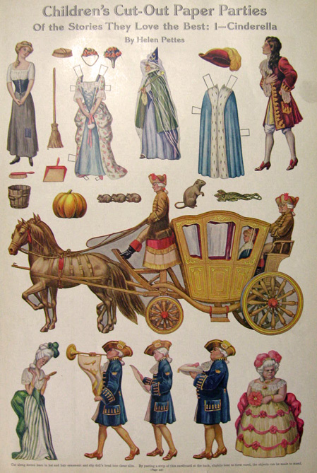 1912 Cinderella Paper Doll Cutouts ~ Helen Pettes