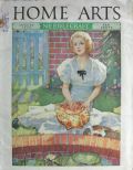 1936 Home Arts Needlecraft Magazine Cover ~ Woman with Embroidery