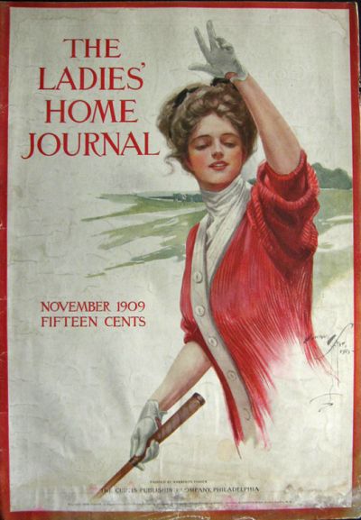 1909 Ladies' Home Journal Cover ~ Lady Golfer ~ Harrison Fisher