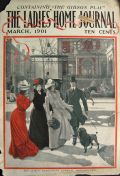 1901 Ladies' Home Journal Cover ~ Street Scene with Poodle
