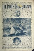 1898 Ladies' Home Journal Cover ~ Victorian Women Pick Flowers in Boat