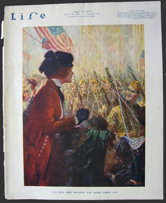 1919 Life (Humor) Magazine Cover ~ Clyde Squires, WWI Celebration