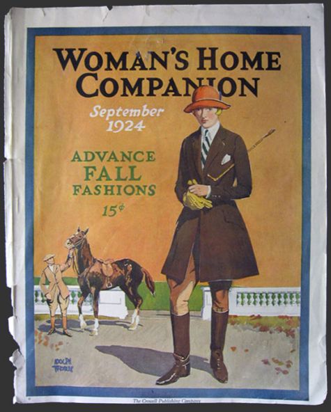 1924 Woman's Home Companion Magazine Cover ~ Equestrian
