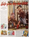 1937 Cream of Wheat Ad ~ Baseball Kids