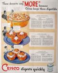 1934 Crisco Shortening Ad ~ Peach Luscious Recipe