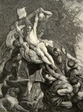 The Crucufixion ~ Peter Paul Rubens ~ Antique Print