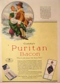 1929 Cudahy's Puritan Bacon Ad ~ John Alden & Priscilla