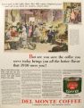 1930 Del Monte Coffee Ad ~ Thomas Rowlandson