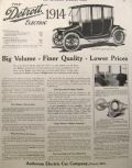 1914 Detroit Electric Automobile Ad ~ Big Volume, Finer Quality