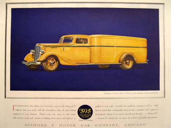 1934 Diamond T Truck Ad ~ Sharp!