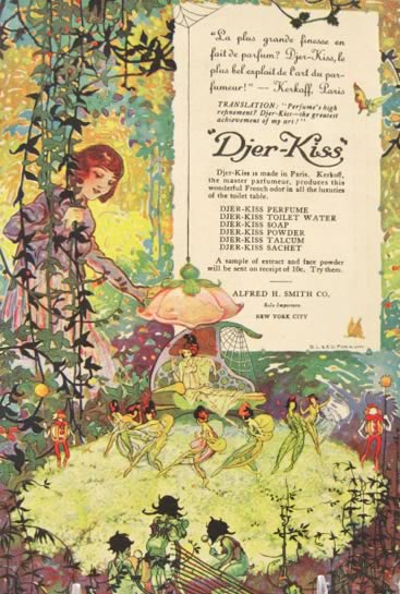 1915 Djer Kiss Ad ~ Forkum ~ Dancing Fairies