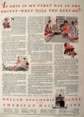 1930 Dollar Steamship Ad ~ Passenger Travel Diary