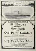 1904 Old Dominion Line Ad ~ NY to Old Point Comfort
