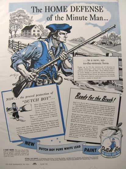 1941 Dutch Boy Paint Ad ~ Norman Price ~ Minute Man