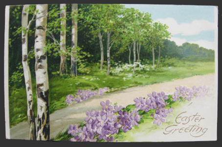 Easter Greeting ~ Country Road Postcard