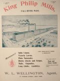 1896 King Philip Mills Ad ~ Fall River, MA