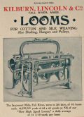 1896 Antique Kilburn, Lincoln & Co. Loom Makers Ad ~ Fall River, MA