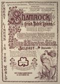 1896 John Brown & Sons Shamrock Irish Table Linens Ad