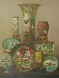 Elkington's Cloisonne Enamels ~ Philadelphia Centennial ~ Antique Color Print