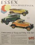 1929 Essex Challenger Ad ~ Wide Range of Body Types