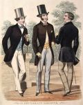 1853 Hand Colored Steel Plate Engraving ~ Men's Fashion Print