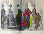 1875 Les Modes Parisiennes Antique Hand-Colored Print
