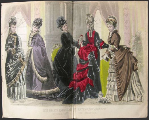1875 Les Modes Parisiennes Antique Hand-Colored Print