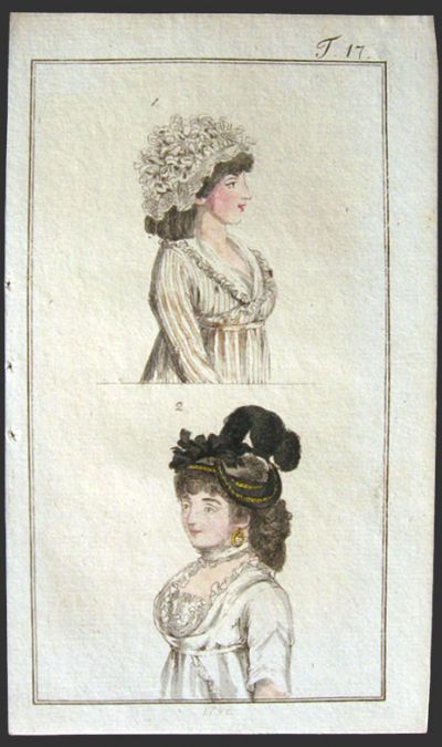 1798 Antique Hand-Colored Fashion Print