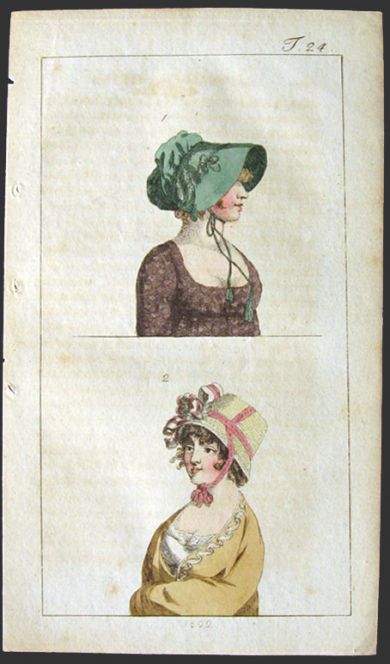 1802 Antique Hand-Colored Fashion Print